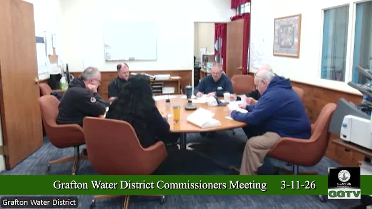 Thumbnail image for Grafton Water District Commissioners Meeting 3-11-26